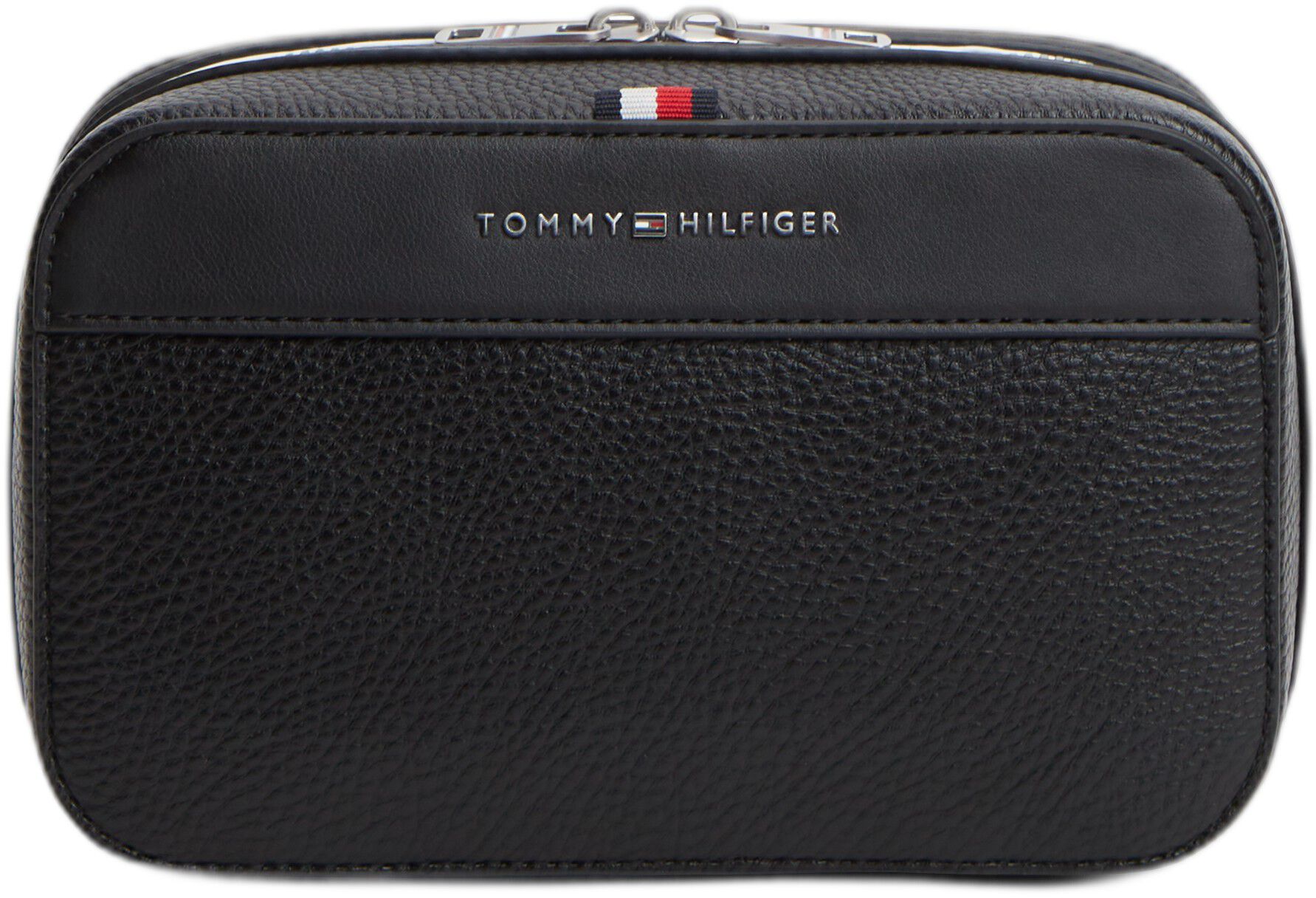 Metal Logo Pebble Grain Washbag