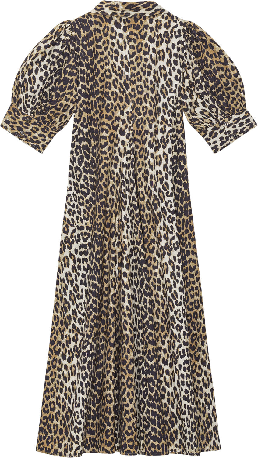 Cotton Poplin V-Neck Maxi Dress