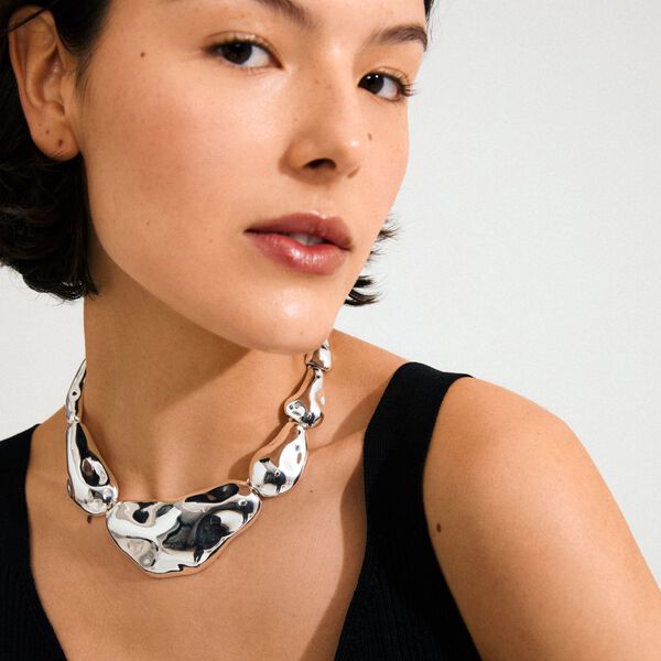 FREE statement necklace silver-plated