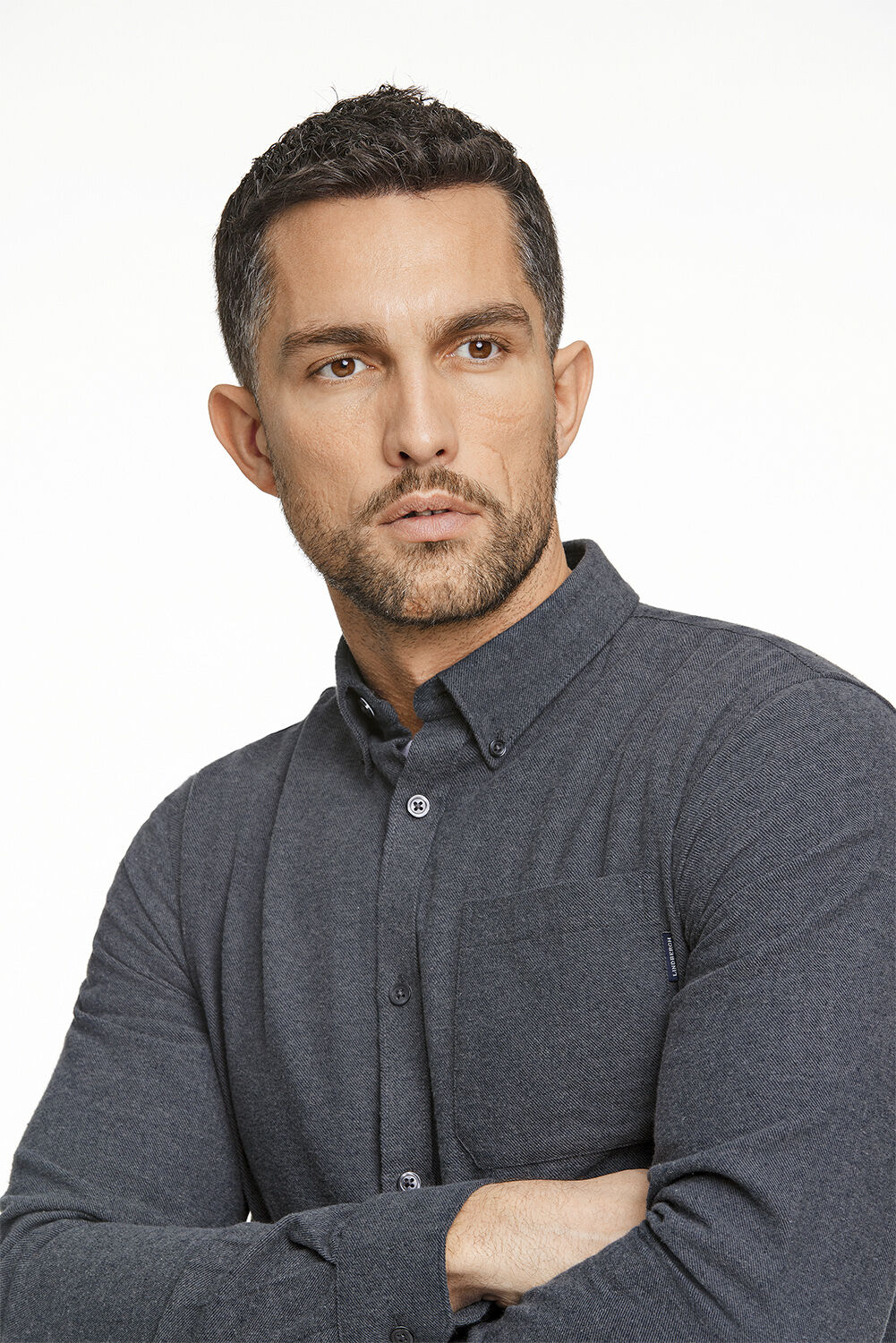 Brushed twill shirt L/S