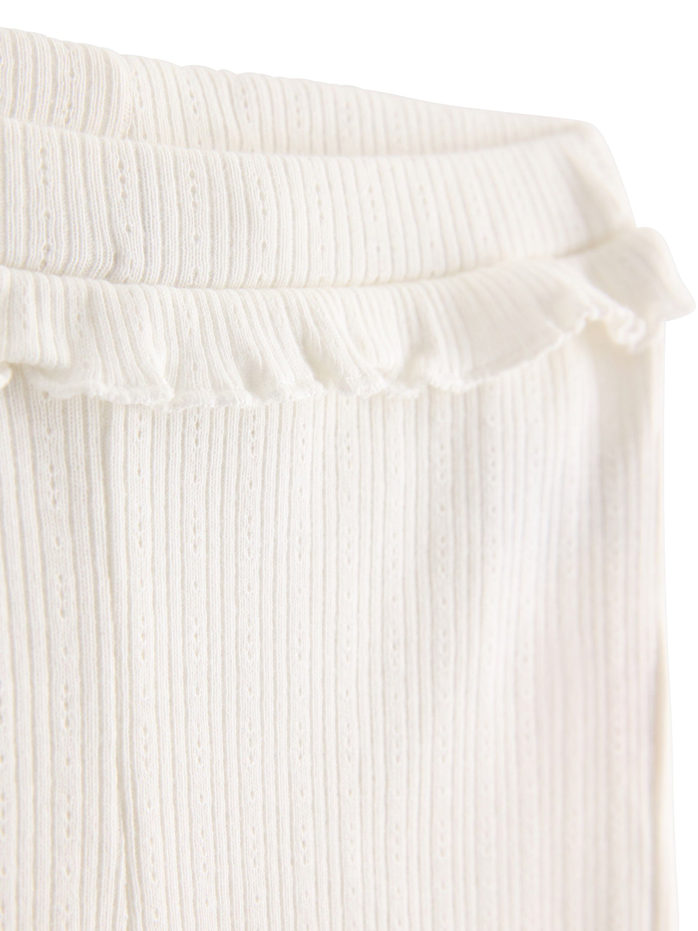 Ribbestrikket leggings i myk bomull