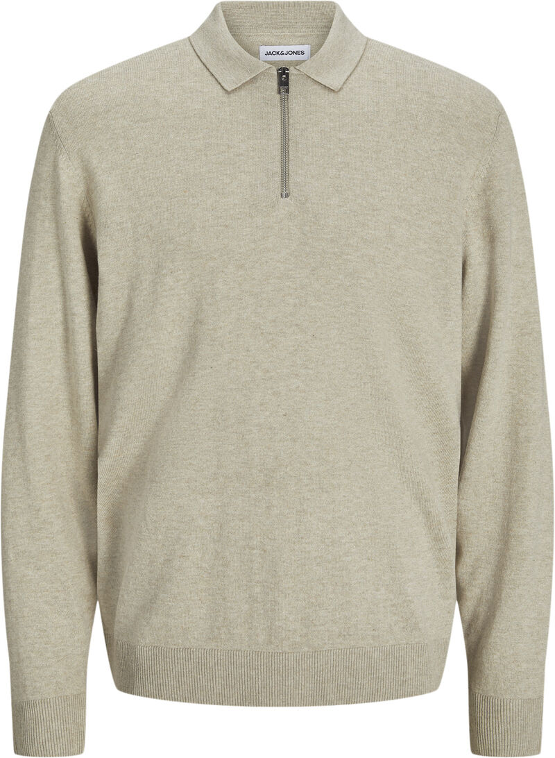 Jjeemil Knit Polo Half Zip Ls Noos