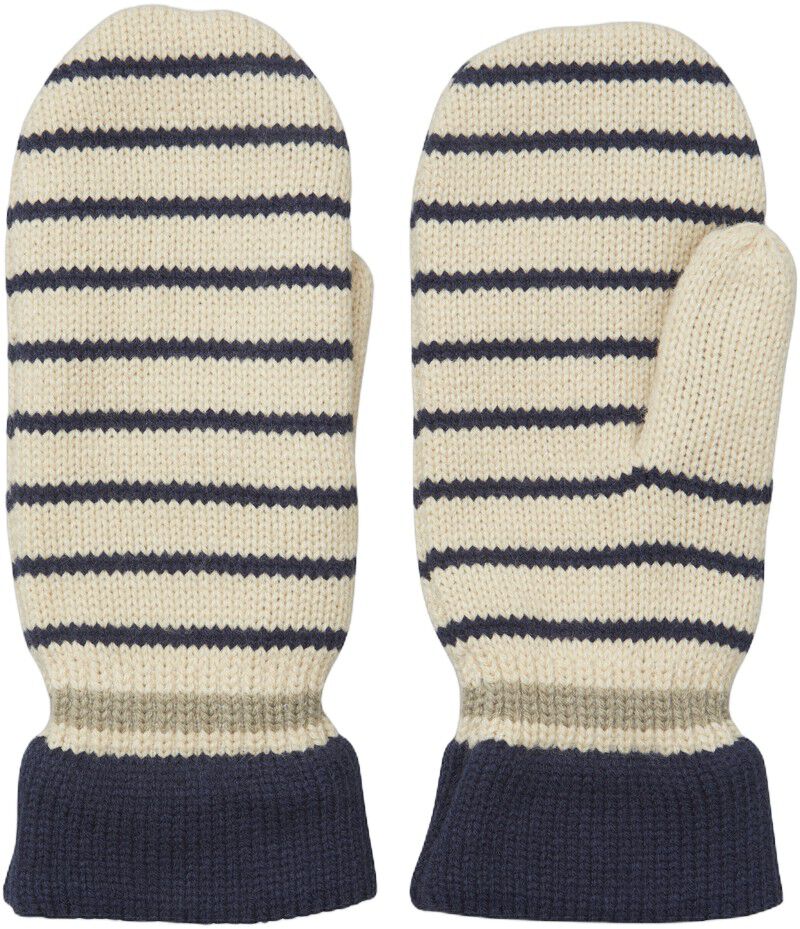 Thin Striped Emerald Mittens
