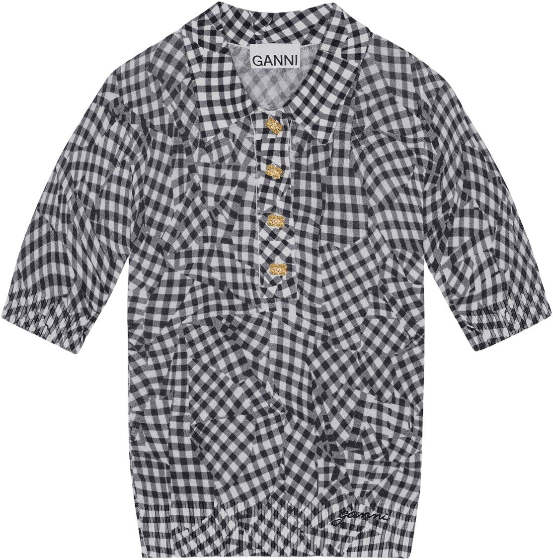 Sheer Cotton Printed Polo