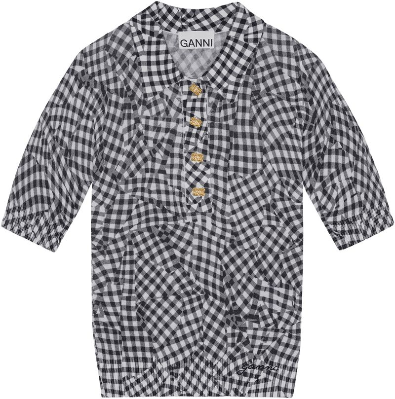 Sheer Cotton Printed Polo
