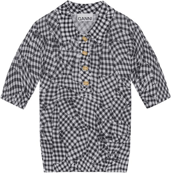 Sheer Cotton Printed Polo