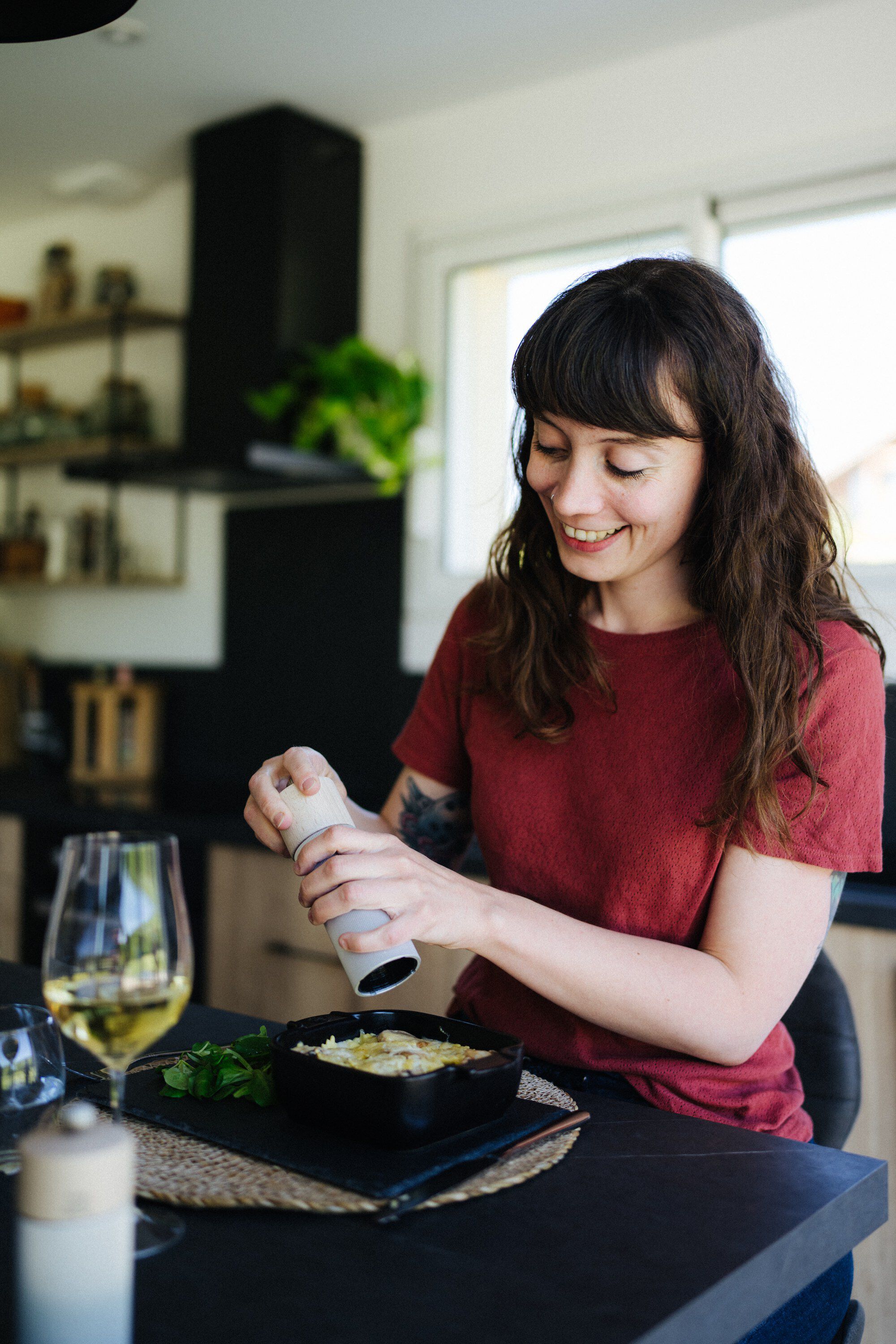 Peberkv&aelig;rn Line 18 cm Natur/gr&aring; Aluminium/B&oslash;g