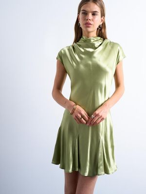 TSMILLA SS O-NECK MINI DRESS WVN