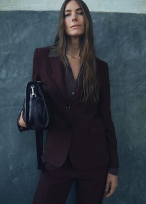 Pinstripe suit jacket