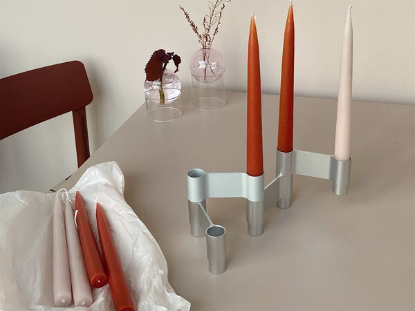 LINK, CANDLE HOLDER, POLISHED ALUMINIUM, 11060P