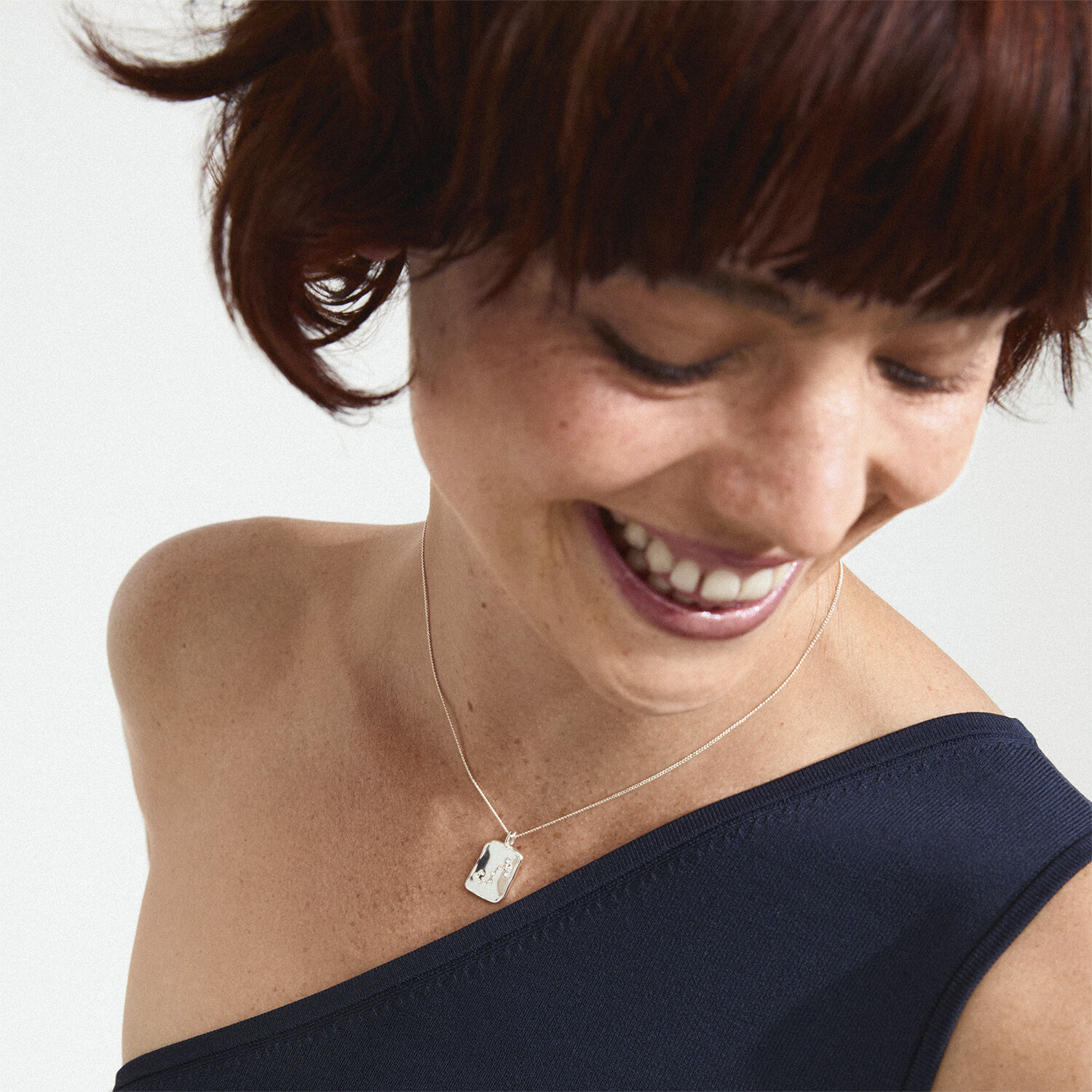 SCORPIO recycled Zodiac Sign necklace, silver-plated