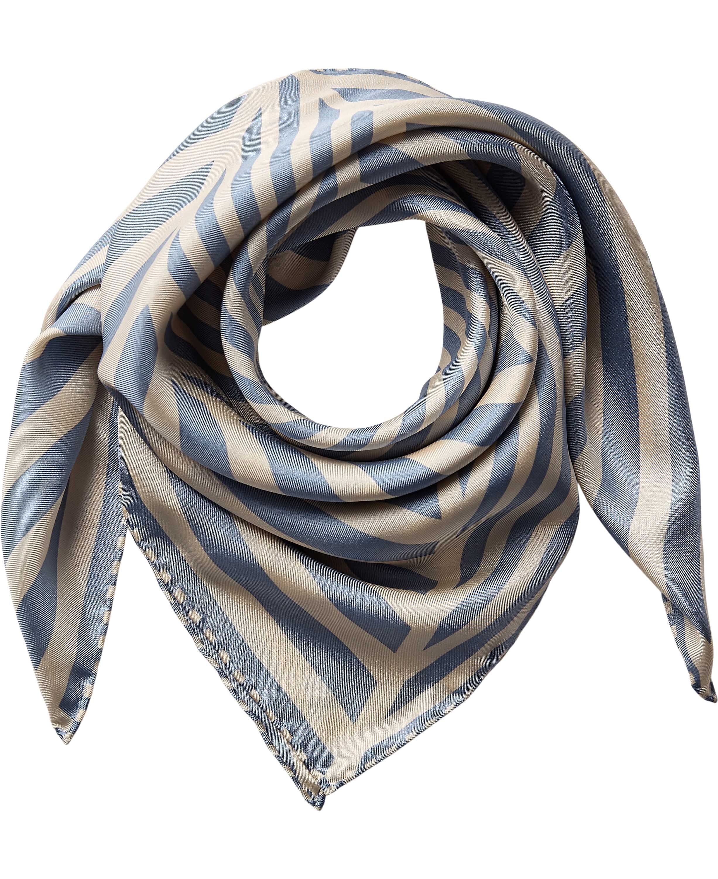 Geometric Scarf 100% Silk - 61x61cm