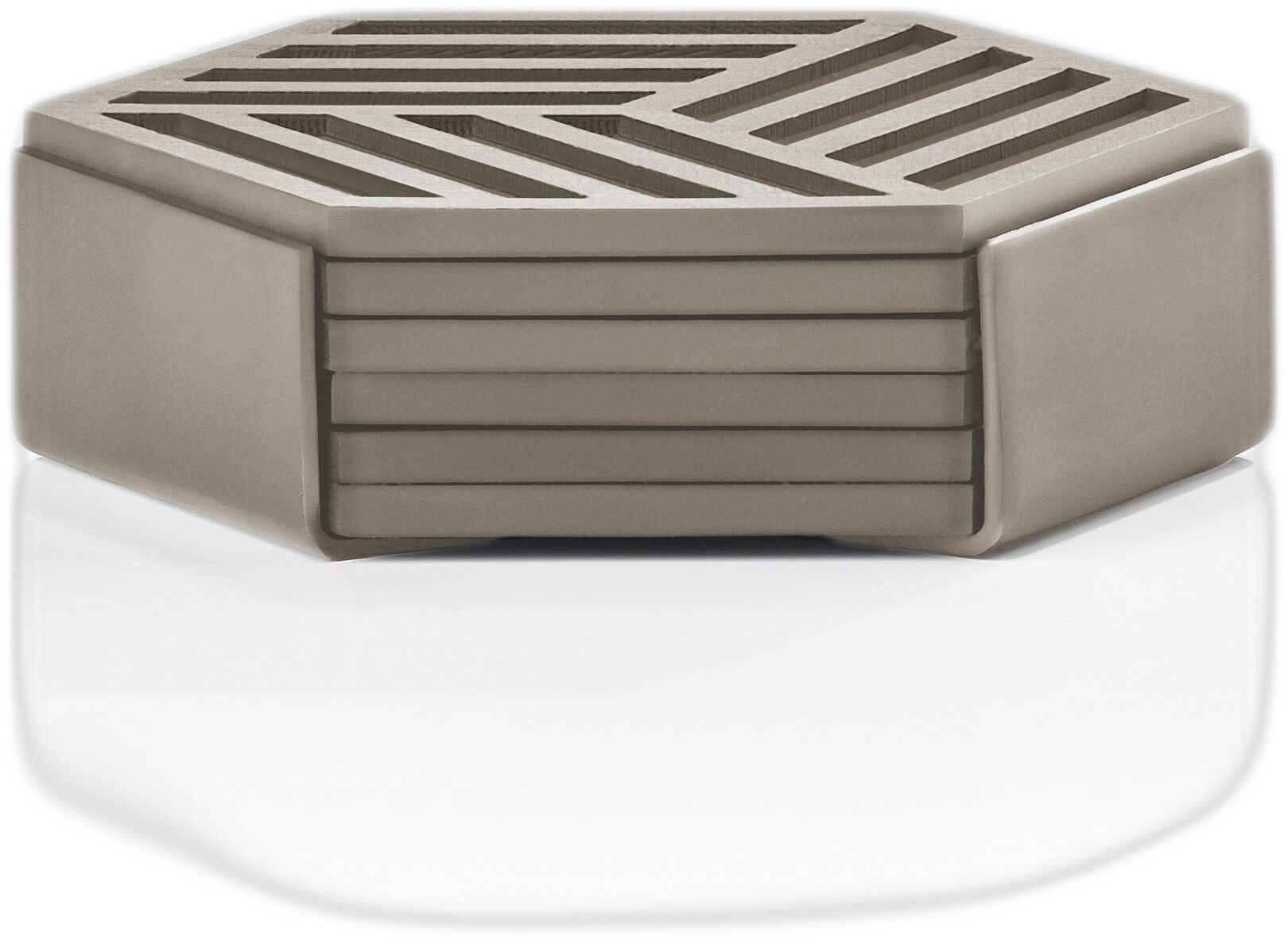 Glasbrikker Hexagon 6 stk. Black