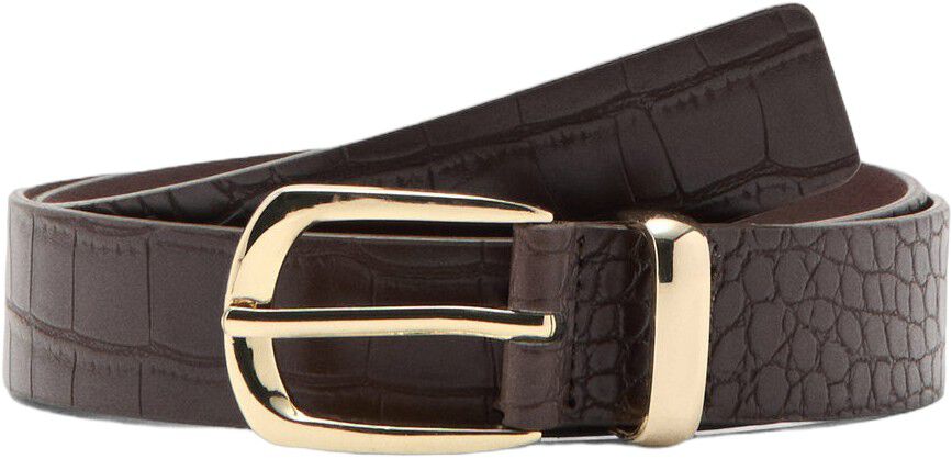 Croco faux-leather belt