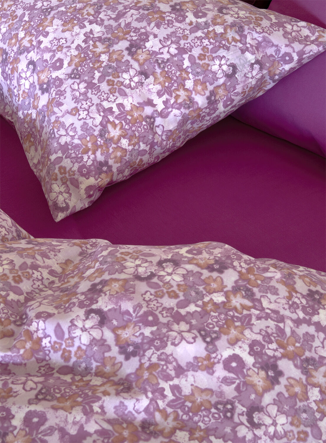 Mynte 2-delt senges&aelig;t pink