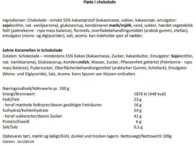 Fl&oslash;de i chokolade