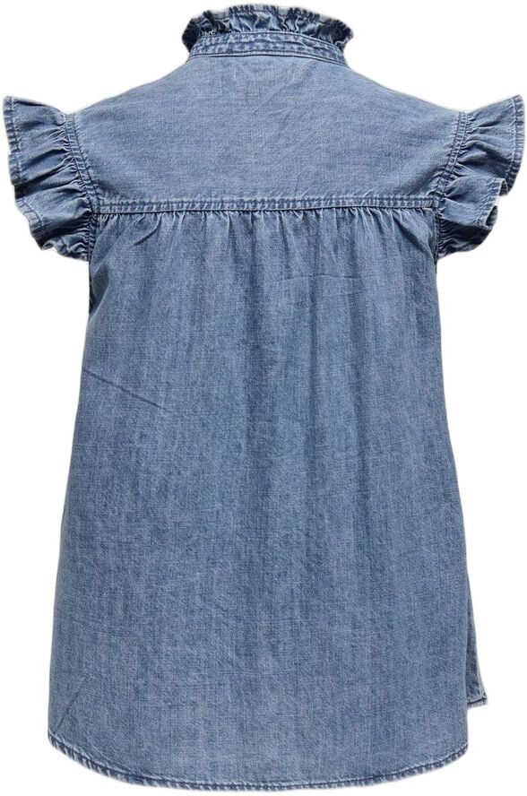 ONLSHANIA S/L FRILL DNM SHIRT AKM