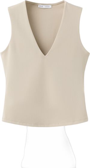 Fitted V-neck top