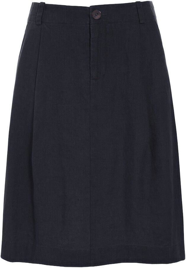 Lazy linen nederdel med l&aelig;g