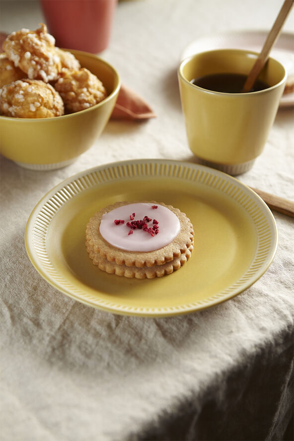 Knabstrup Colorit, tallerken, gul, Ø19 cm