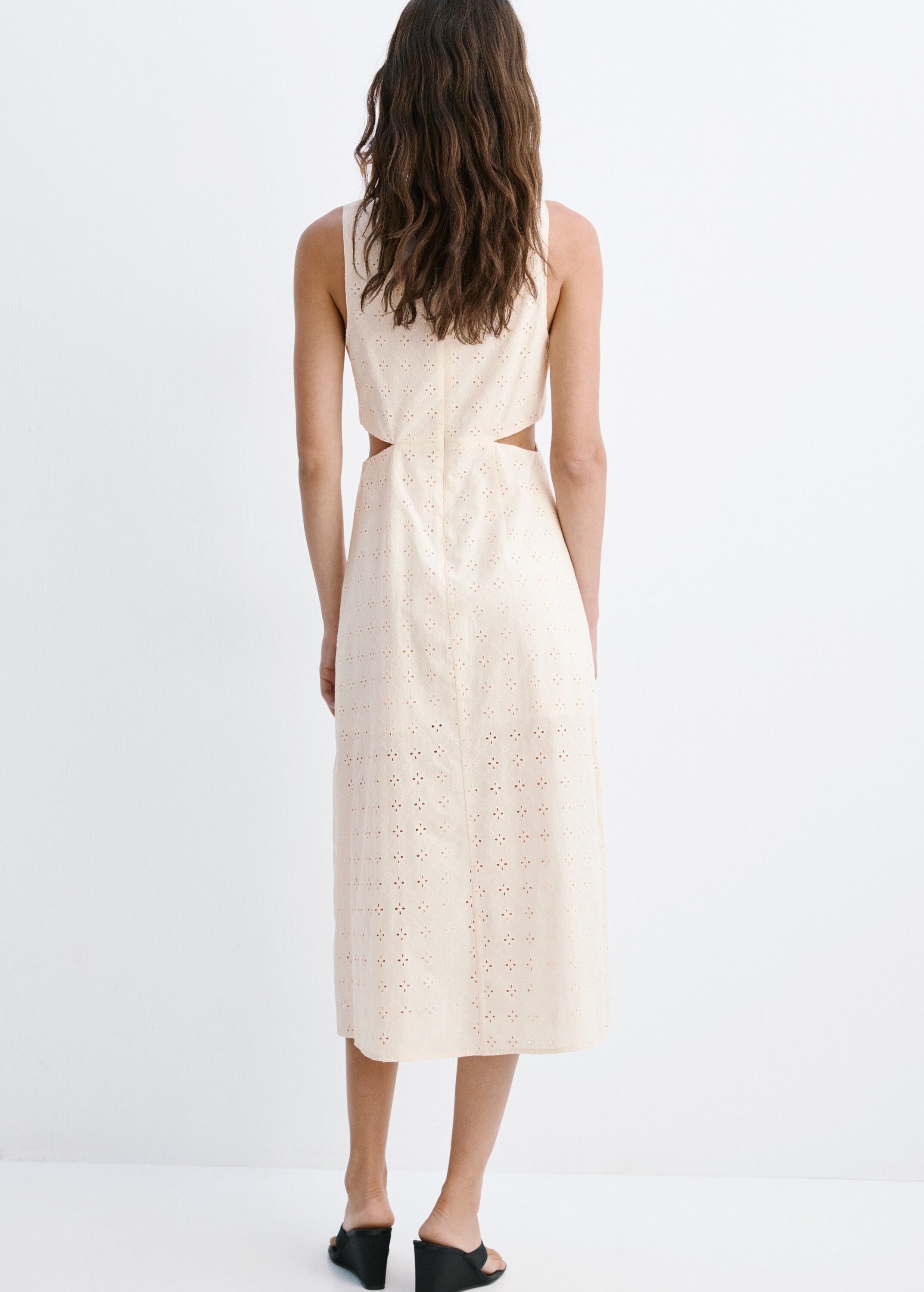 Broderie anglaise cotton cut-out dr