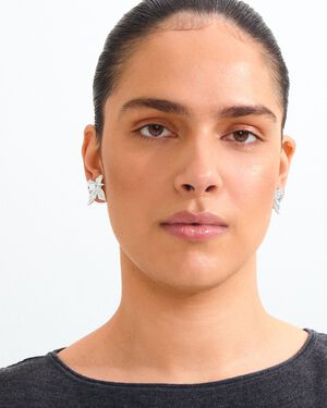TRACE blomster &oslash;reringe s&oslash;lvbelagt