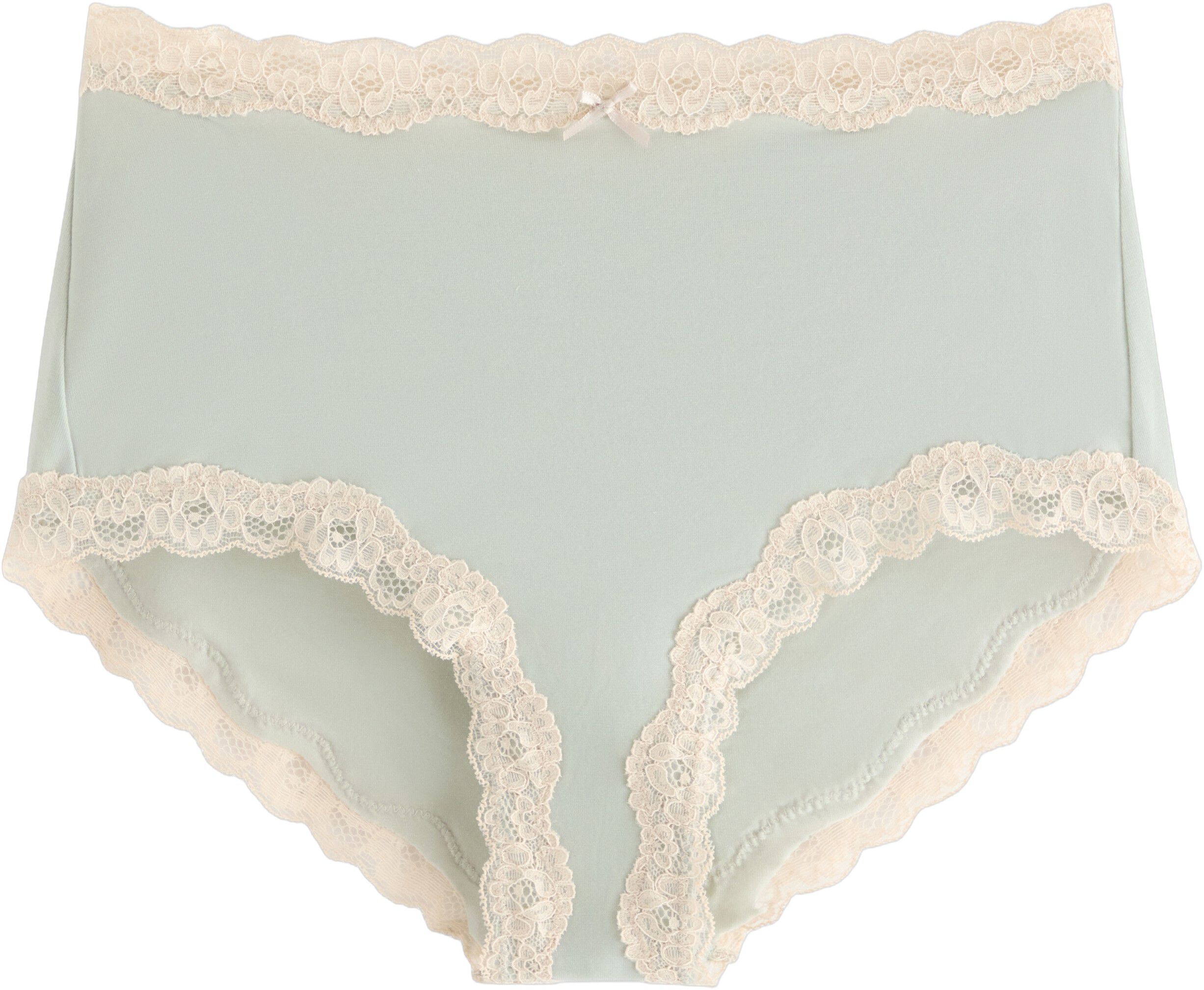 Trusser med h&oslash;j talje og blondedeta