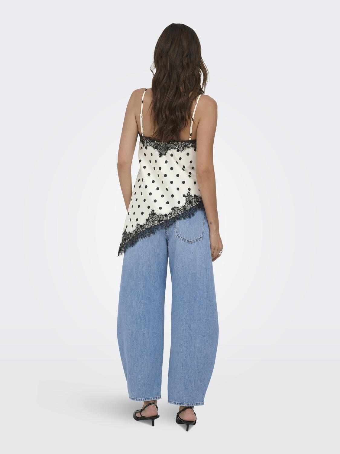 ONLBELLA STRAP SATIN LACE TOP WVN E