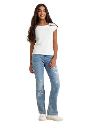 Trousers denim Freja embroider