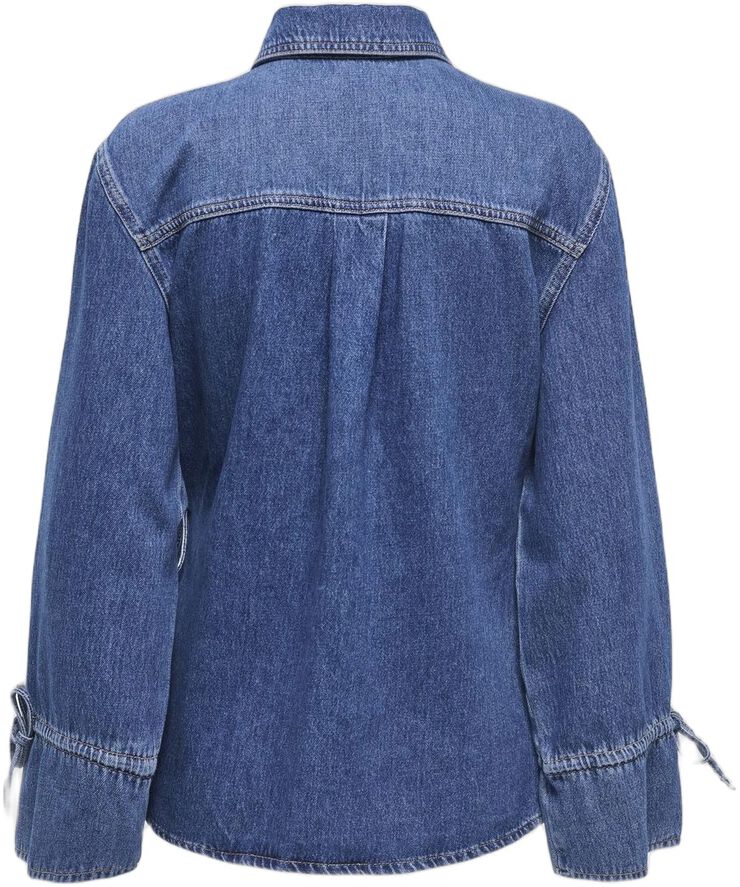 ONLSMILLA LS ASYM TIE SHIRT DNM CS