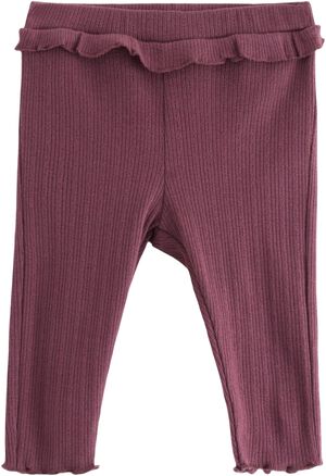 Ribbed leggings in soft cotton jers
