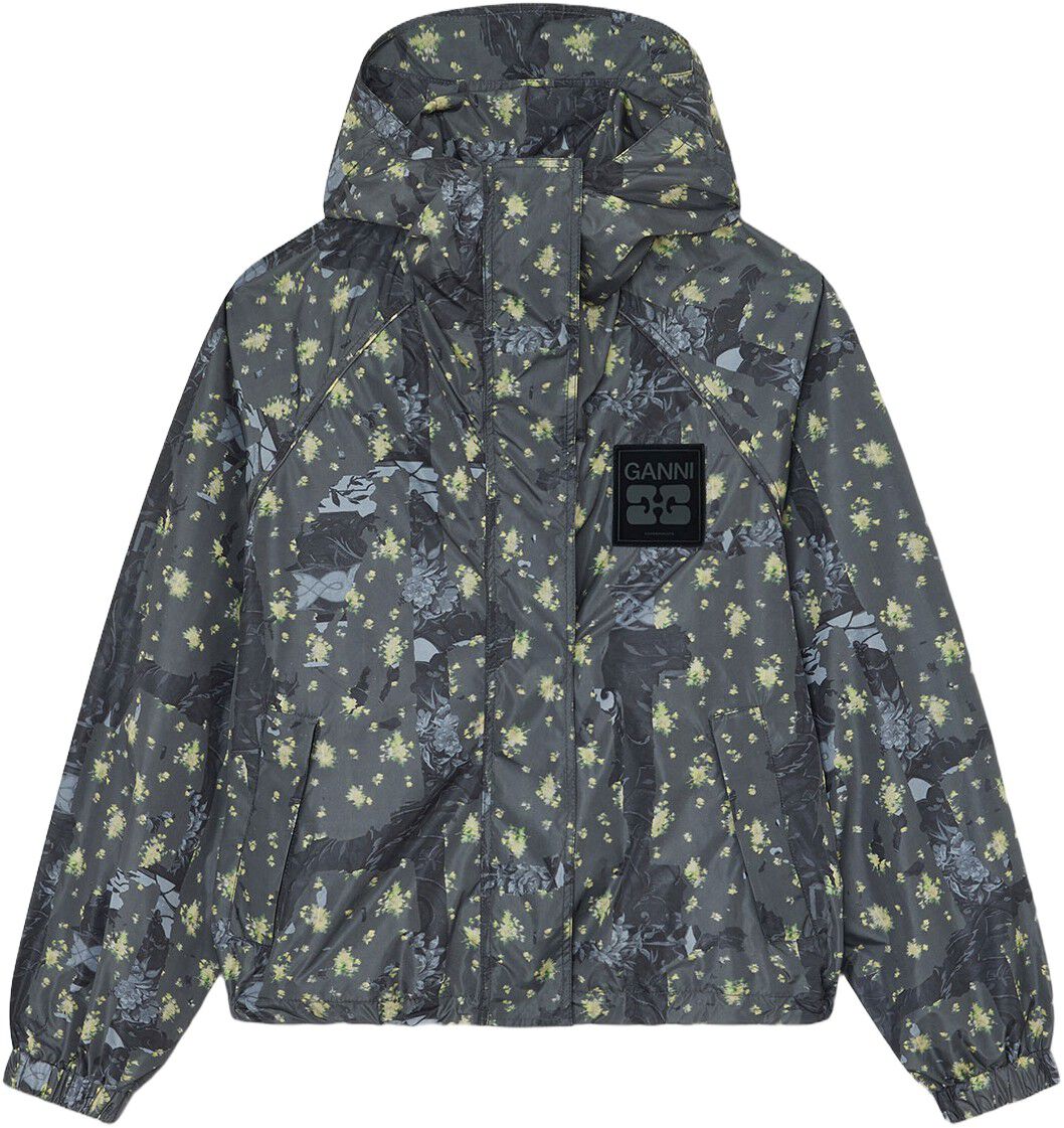 Printed Flyweight Nylon Hooded Jack