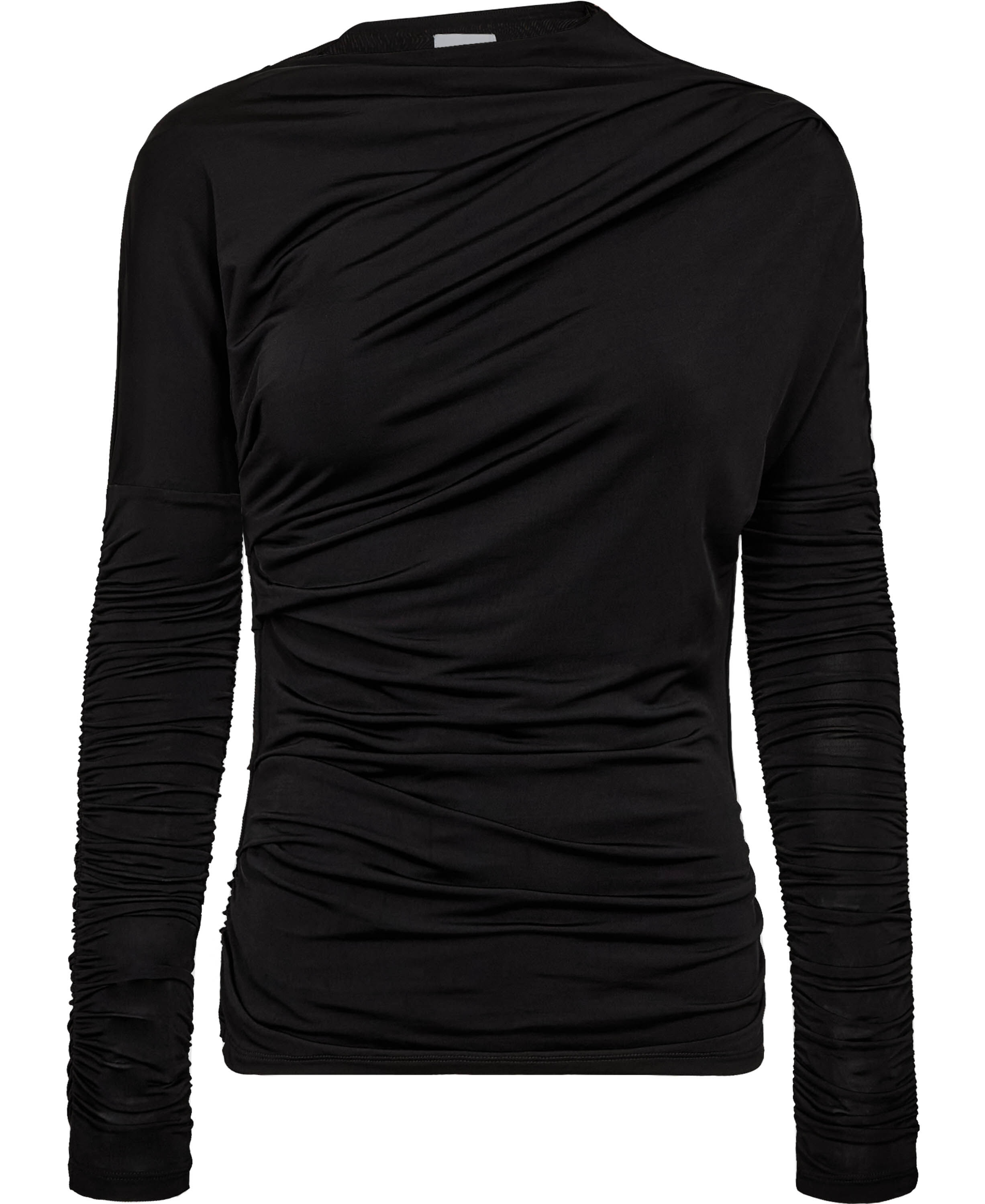 Shiny Jersey Ruched Top