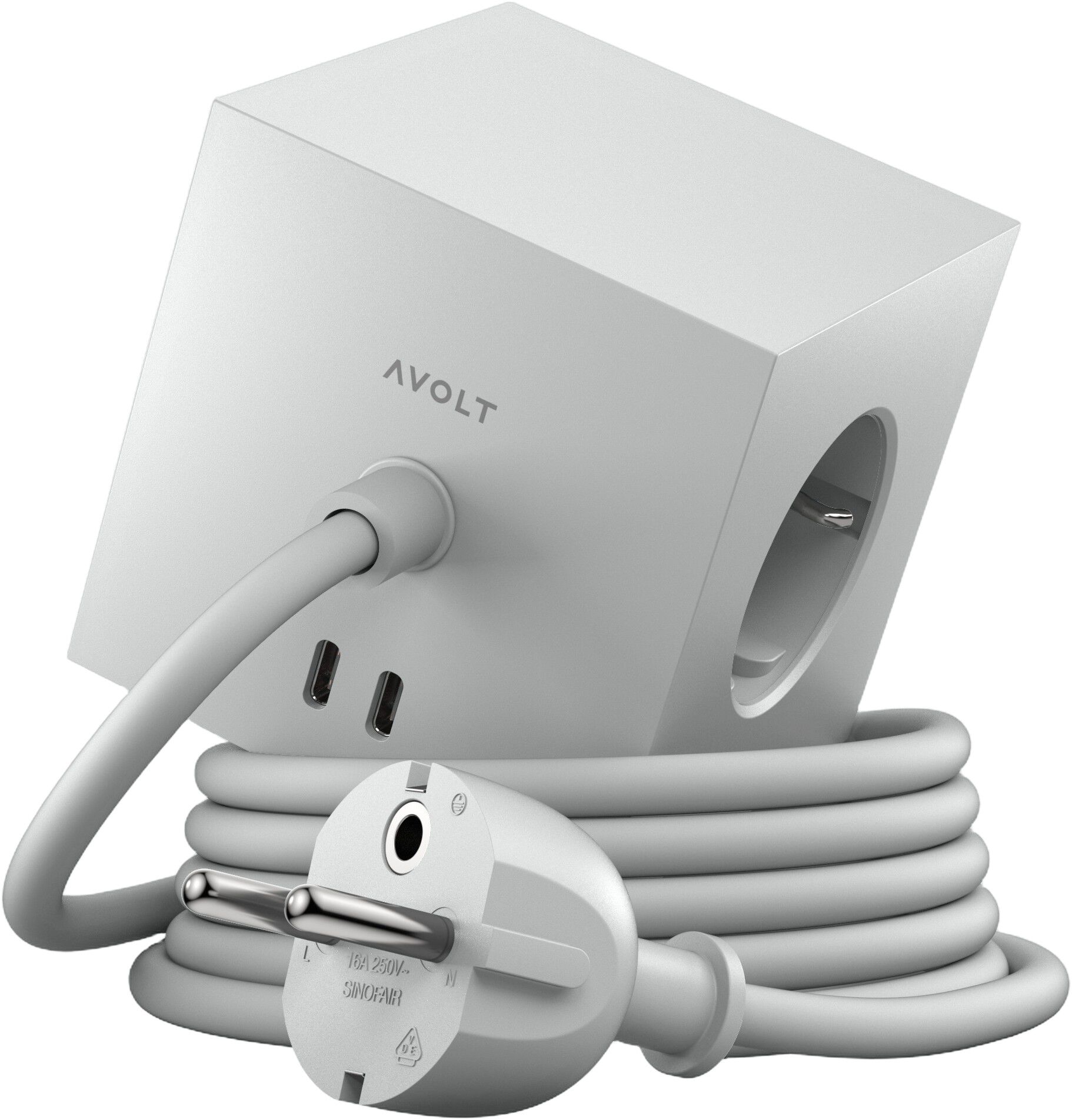 Square 1 - USB-C - 3m F EU - Gotland Grey