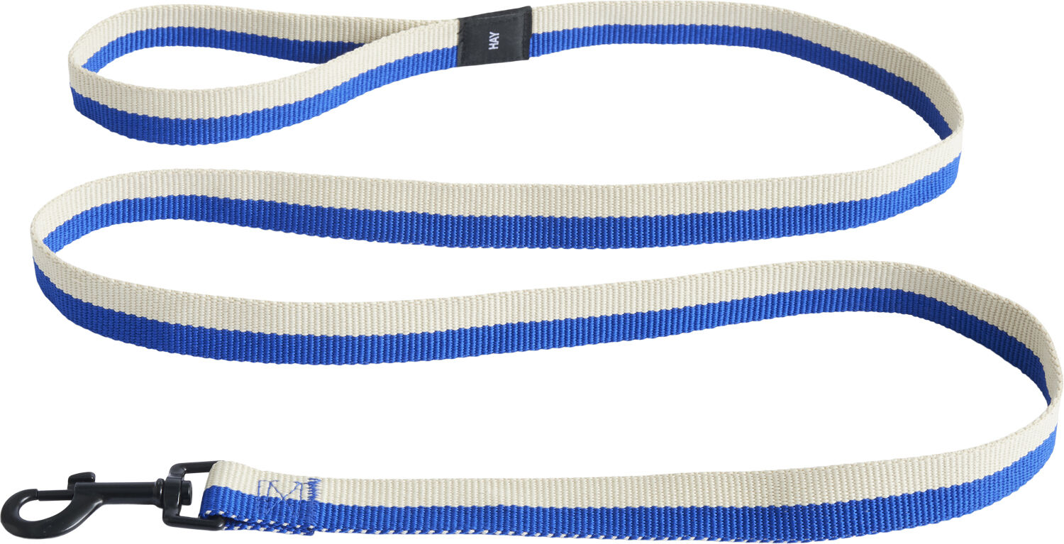 HAY Dogs Leash-Flat M/L-Blue, off-w