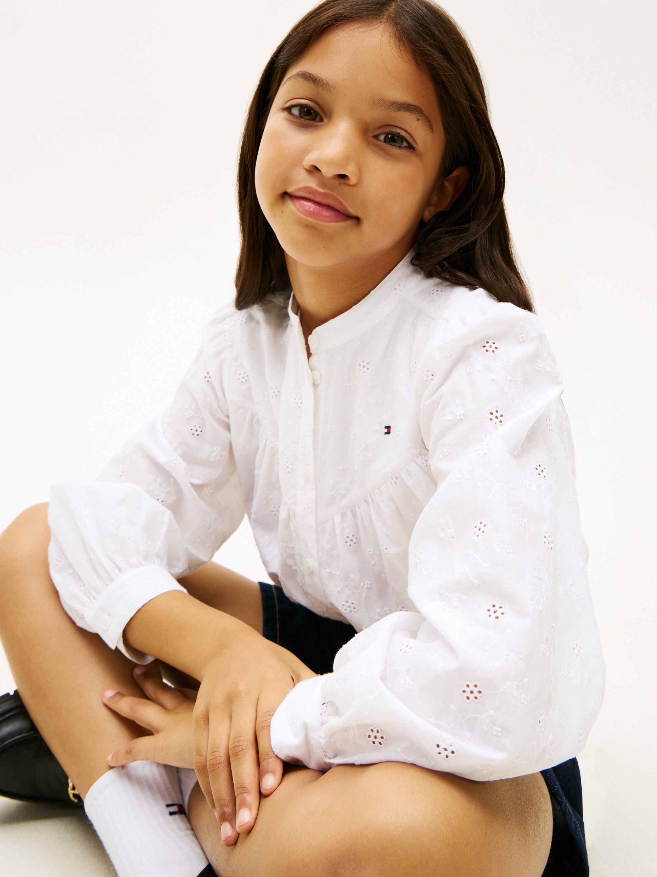 Regular Fit Broderie Anglaise Shirt