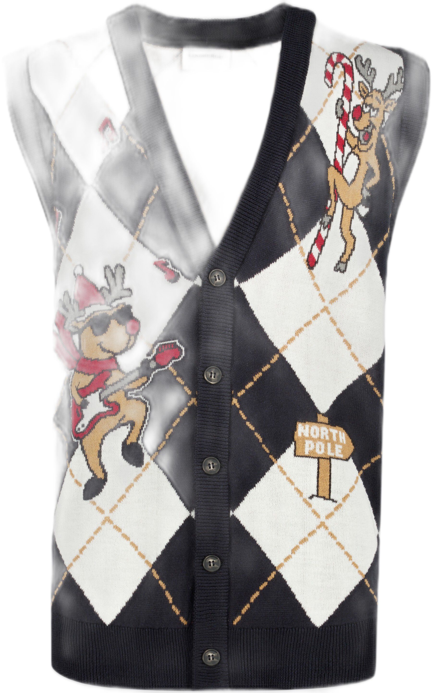 Christmas argyle vest
