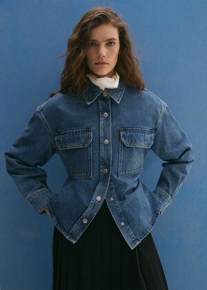 Denim overshirt pockets
