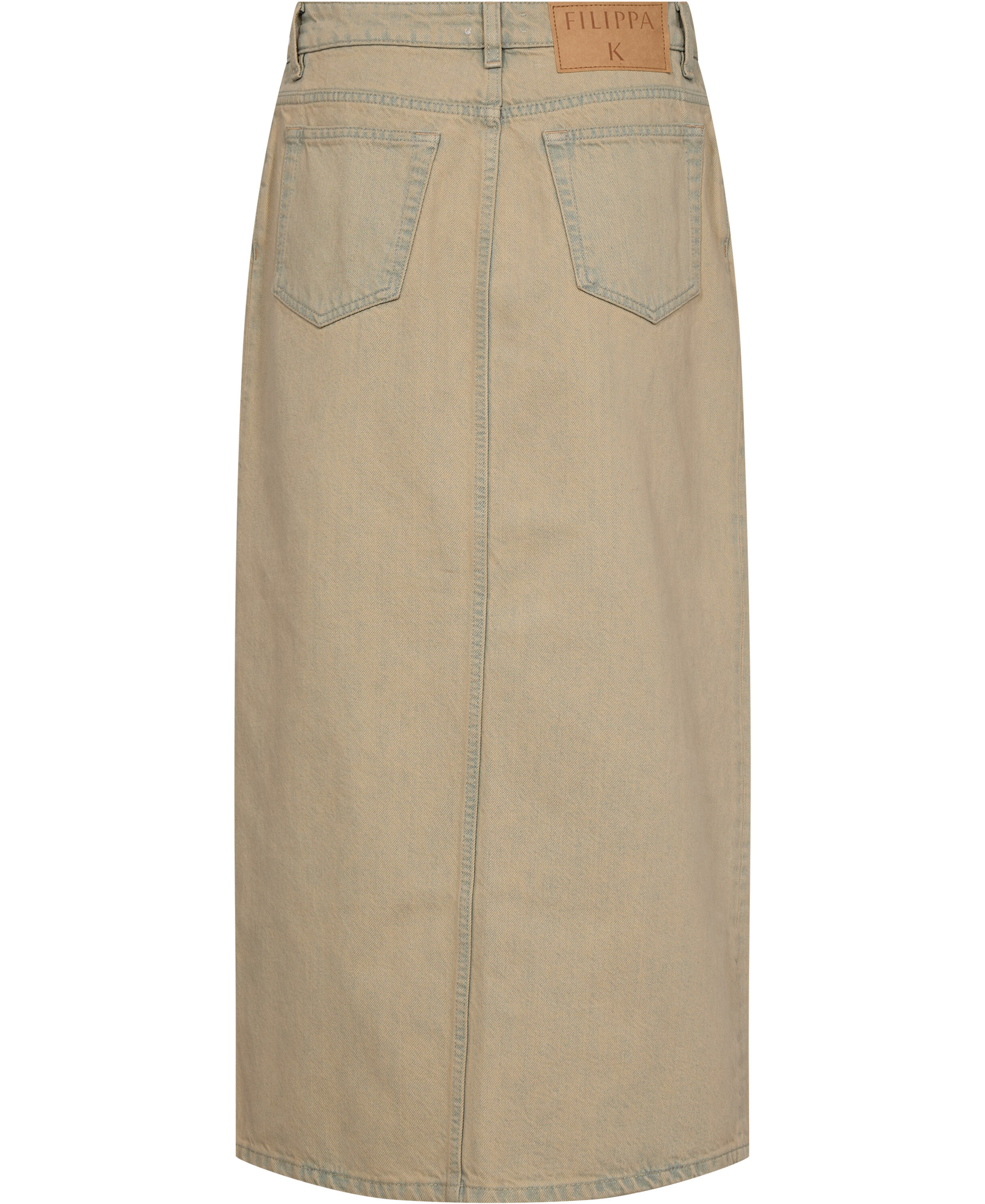 Long Slit Denim Skirt