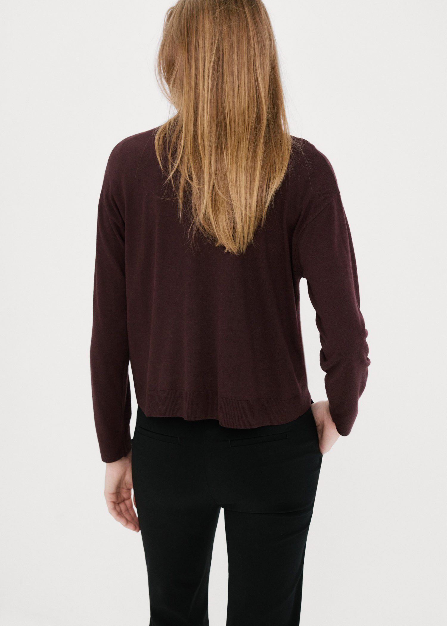 Knitted polo-neck sweater