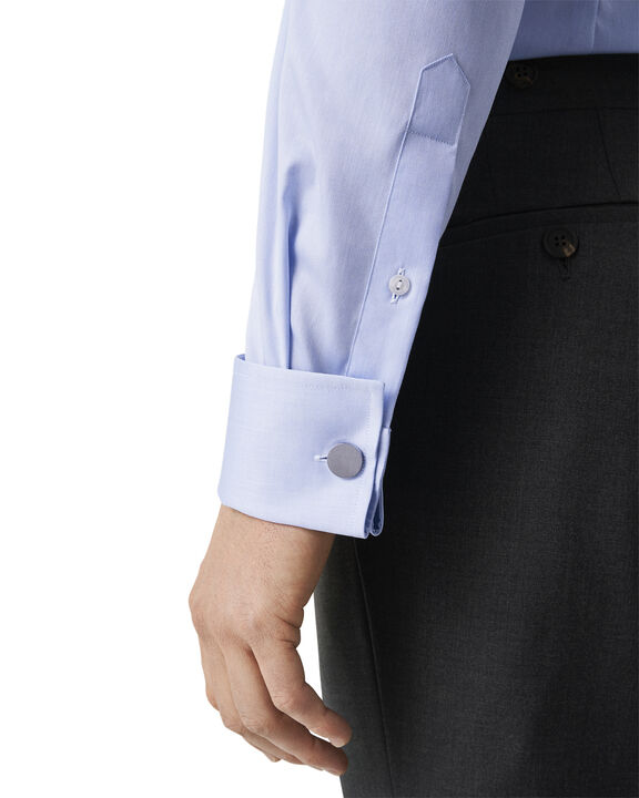 Contemporary Fit Light Blue Signature Twill Shirt - French cuff