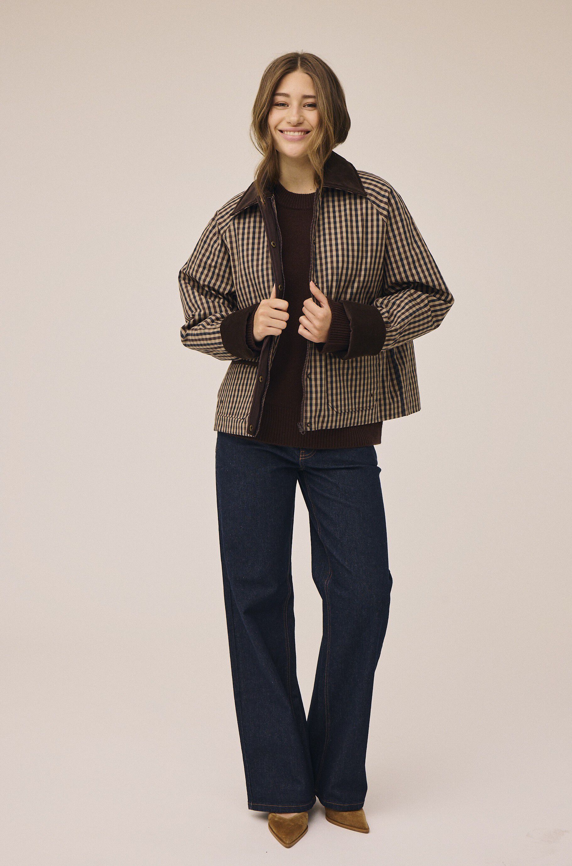 Emmy 9 Jacket with corduroy details - GRS