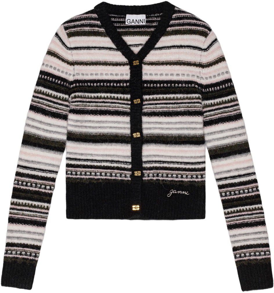 Soft Wool Stripe Cardigan