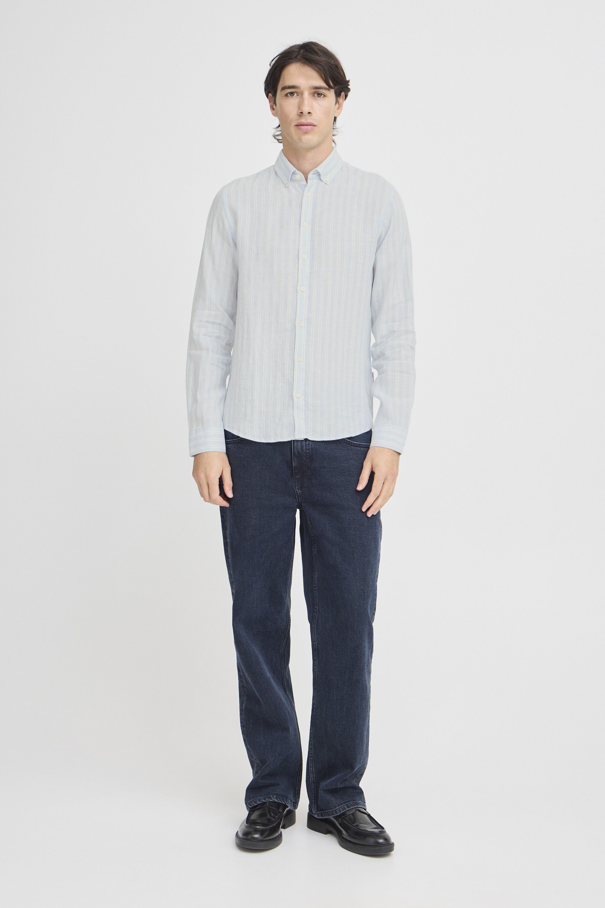 CFDALLAS LS BD striped 100% linen s