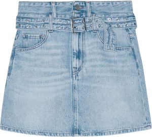 Soft Rigid Denim Mini Skirt