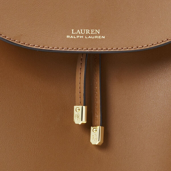 Drawstring Leather Backpack