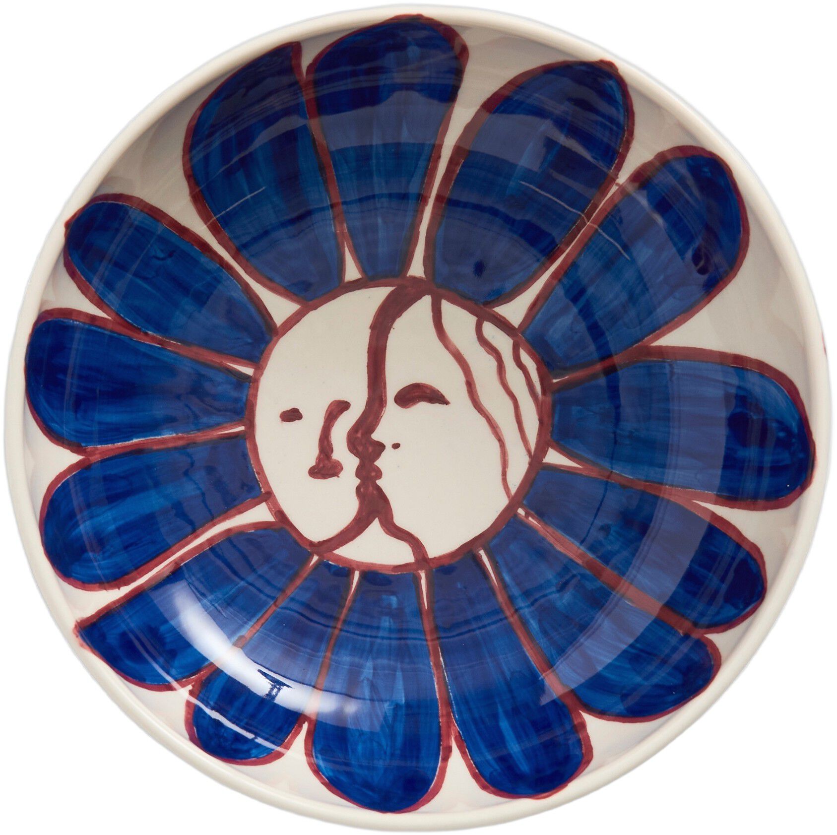 La Pittura Bowl - &Oslash;18 - Deep blue flower