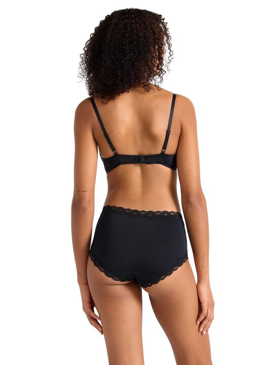 Trusser med normal talje og blondekant