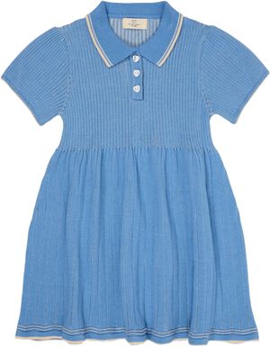 RIB POLO KNITTED DRESS