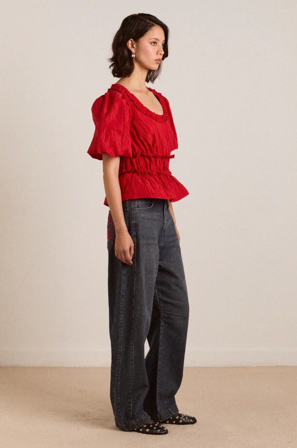 EVERLY RUFFLE BLOUSE